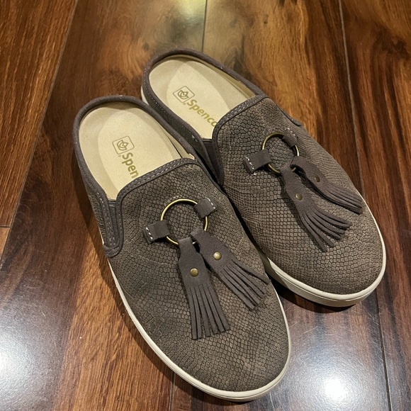 Spenco Gray Women’s Slides - Picture 1 of 4